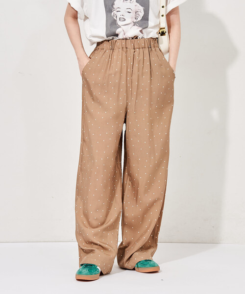 FREAK'S STORE(フリークスストア)の「<接触冷感>キュプラ入りイージーパンツ(スラックス・レディース・チャコールグレー/ネイビー/ベージュ/ブラウン/ブラック/ブラウン系その他・SMALL/MEDIUM)」の9枚目の写真