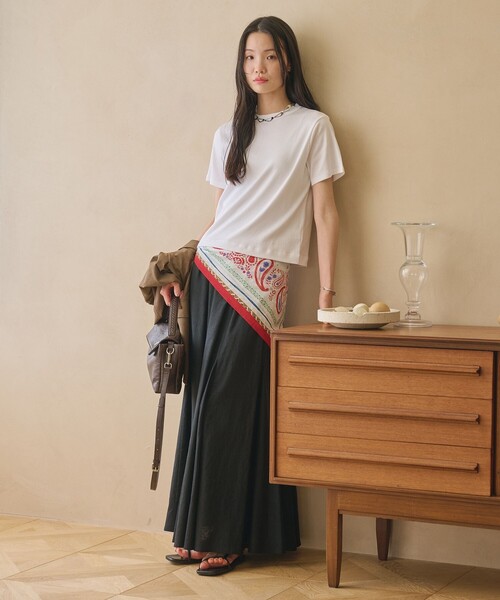 BEAUTY&YOUTH UNITED ARROWS(ビューティーアンドユースユナイテッドアローズ)の「オーガニックコットン Tシャツ(Tシャツ/カットソー・レディース・ホワイト/ピンク/ダークグレー/ダークブラウン・FREE)」の7枚目の写真