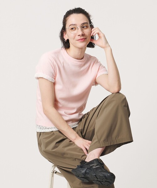 BEAUTY&YOUTH UNITED ARROWS(ビューティーアンドユースユナイテッドアローズ)の「オーガニックコットン Tシャツ(Tシャツ/カットソー・レディース・ホワイト/ピンク/ダークグレー/ダークブラウン・FREE)」の9枚目の写真