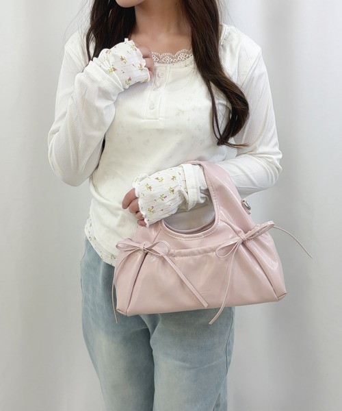 frunco(フランコ)の「韓国風/2WAY/【ZOZOTOWN限定】リボン ミニショルダーバッグ(ショルダーバッグ・レディース・アイボリー/ピンク/レッド/イエロー/ブラック・FREE)」の15枚目の写真