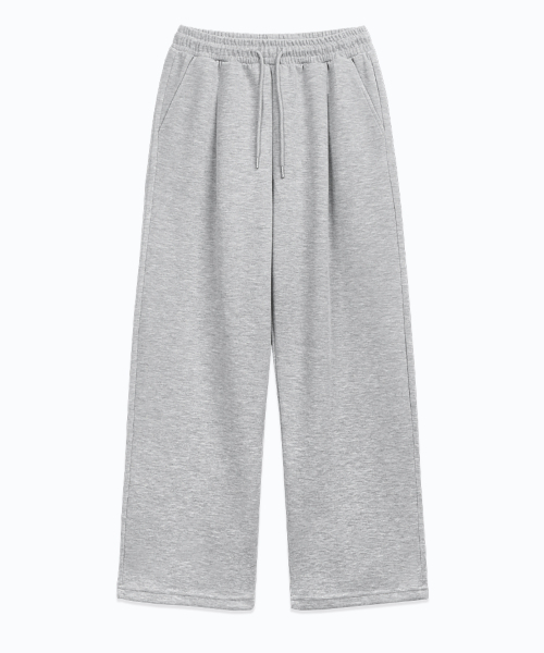 RANDOMOFF(ランダムオフ)の「R DOT WING MINI ONE TUCK WIDE SWEAT PANTS (2color)(スウェットパンツ・レディース・ブラック/グレー・SMALL/MEDIUM/LARGE)」の5枚目の写真