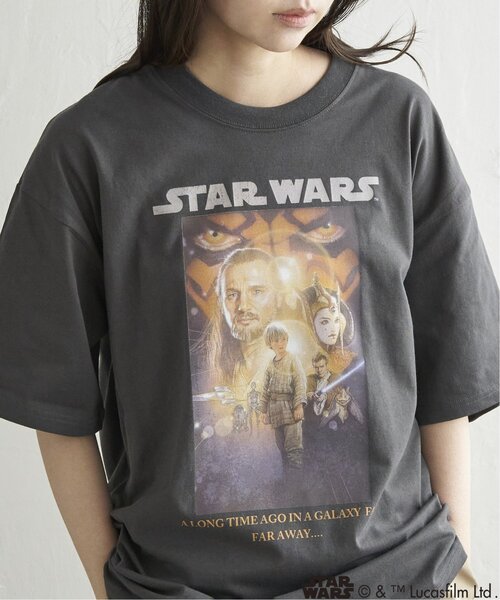 STAR WARS(スターウォーズ)の「USED風 STAR WARS スター・ウォーズ/マンダロリアン・アンド・グローグー プリントTシャツ(Tシャツ/カットソー・メンズ・ダークグレー/ブラック/ホワイト/オフホワイト・M/L/LL)」の7枚目の写真