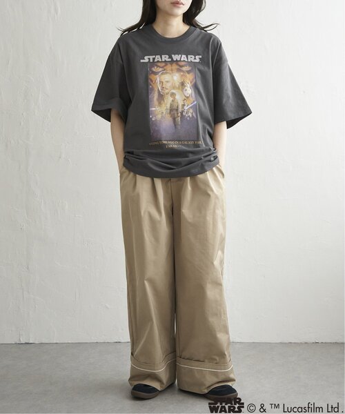 STAR WARS(スターウォーズ)の「USED風 STAR WARS スター・ウォーズ/マンダロリアン・アンド・グローグー プリントTシャツ(Tシャツ/カットソー・メンズ・ダークグレー/ブラック/ホワイト/オフホワイト・M/L/LL)」の8枚目の写真