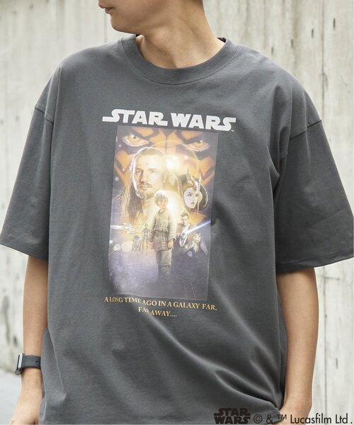 STAR WARS(スターウォーズ)の「USED風 STAR WARS スター・ウォーズ/マンダロリアン・アンド・グローグー プリントTシャツ(Tシャツ/カットソー・メンズ・ダークグレー/ブラック/ホワイト/オフホワイト・M/L/LL)」の9枚目の写真