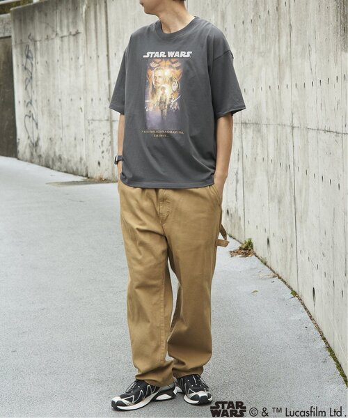 STAR WARS(スターウォーズ)の「USED風 STAR WARS スター・ウォーズ/マンダロリアン・アンド・グローグー プリントTシャツ(Tシャツ/カットソー・メンズ・ダークグレー/ブラック/ホワイト/オフホワイト・M/L/LL)」の10枚目の写真