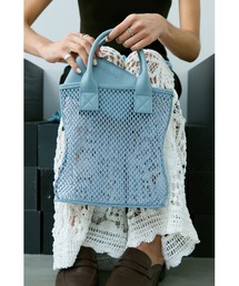 un/neu（アンノイ）の「ポーチ付きメッシュミニバッグ / メッシュバッグ / ペットボトル収納可能（ハンドバッグ）」