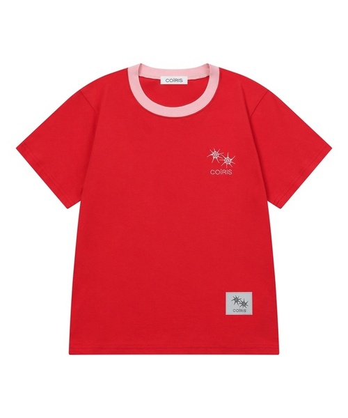 COIRIS_(コイリス)の「ロラ スモールロゴ配色半袖Tシャツ (13カラー)(Tシャツ/カットソー・レディース・グレー系/ホワイト/チャコールグレー/カーキ/ブラック/ブラウン/グレー系その他2/イエロー/ブルー/グリーン/バーガンディー/レッド/ライトブルー・FREE)」の12枚目の写真