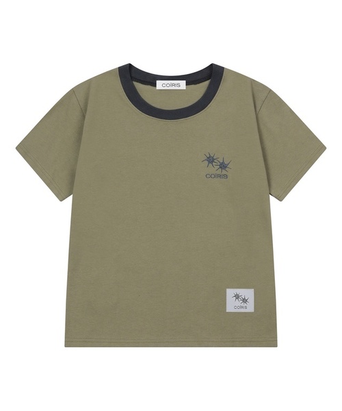 COIRIS_(コイリス)の「ロラ スモールロゴ配色半袖Tシャツ (13カラー)(Tシャツ/カットソー・レディース・グレー系/ホワイト/チャコールグレー/カーキ/ブラック/ブラウン/グレー系その他2/イエロー/ブルー/グリーン/バーガンディー/レッド/ライトブルー・FREE)」の7枚目の写真