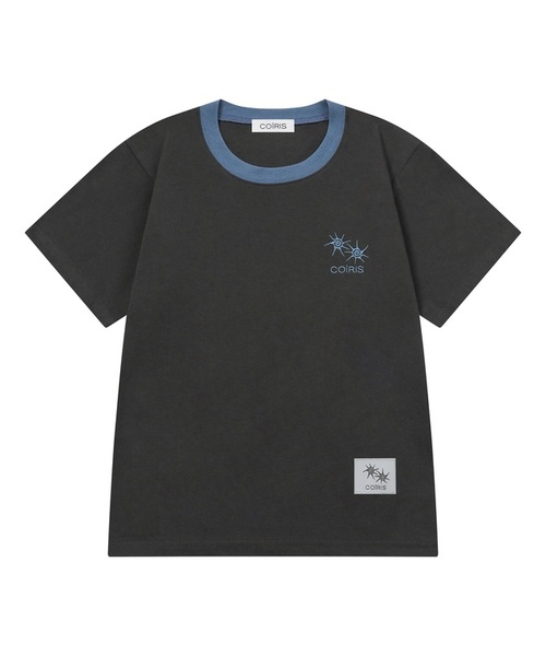 COIRIS_(コイリス)の「ロラ スモールロゴ配色半袖Tシャツ (13カラー)(Tシャツ/カットソー・レディース・グレー系/ホワイト/チャコールグレー/カーキ/ブラック/ブラウン/グレー系その他2/イエロー/ブルー/グリーン/バーガンディー/レッド/ライトブルー・FREE)」の5枚目の写真