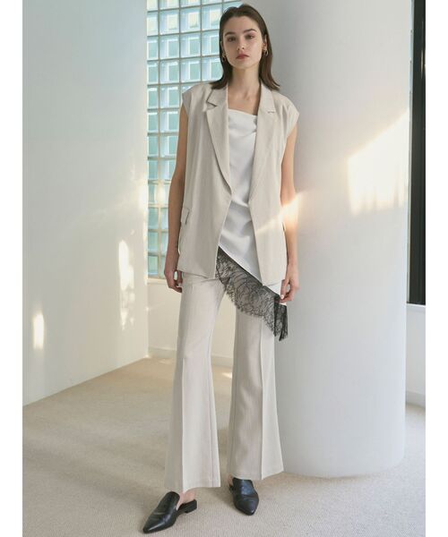 ELENDEEK（エレンディーク）の「ベルテッドテイラードジレ（その他アウター・レディース・アイボリー/ネイビー・FREE）」の5枚目の写真