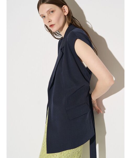 ELENDEEK（エレンディーク）の「ベルテッドテイラードジレ（その他アウター・レディース・アイボリー/ネイビー・FREE）」の14枚目の写真