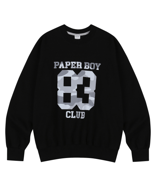PAPERBOY(ペーパーボーイ)の「カモ83 スウェットシャツ-ブラック(スウェット・レディース・その他・SMALL/MEDIUM/LARGE/X-LARGE)」の1枚目の写真