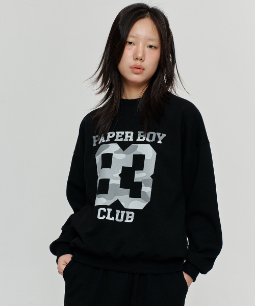 PAPERBOY(ペーパーボーイ)の「カモ83 スウェットシャツ-ブラック(スウェット・レディース・その他・SMALL/MEDIUM/LARGE/X-LARGE)」の3枚目の写真
