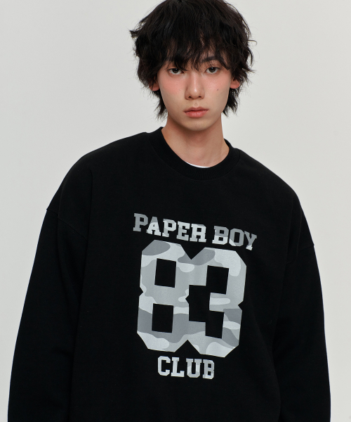 PAPERBOY(ペーパーボーイ)の「カモ83 スウェットシャツ-ブラック(スウェット・レディース・その他・SMALL/MEDIUM/LARGE/X-LARGE)」の2枚目の写真