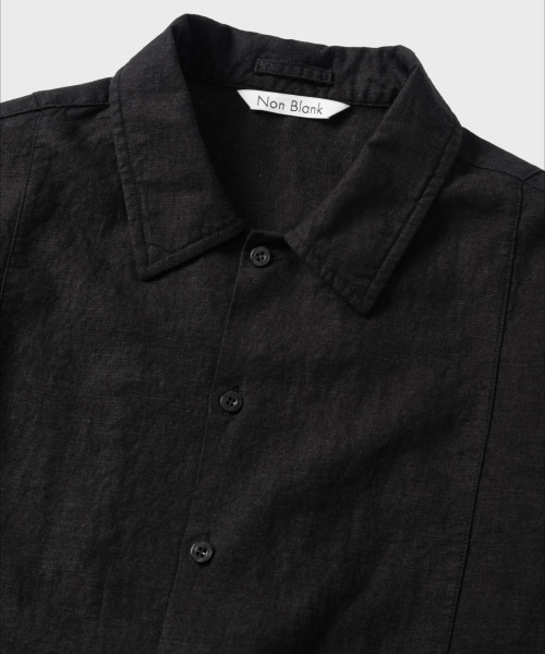 NONBLANK(ノンブランク)の「ウォッシングリネンHSシャツ_BLACK(シャツ/ブラウス・メンズ・ブラック・MEDIUM/LARGE/X-LARGE)」の3枚目の写真