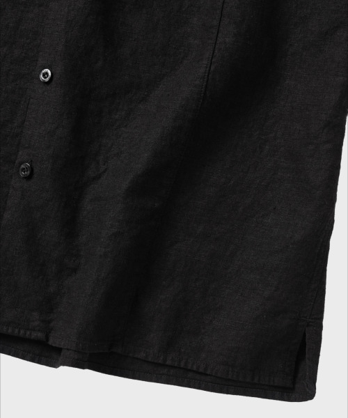 NONBLANK(ノンブランク)の「ウォッシングリネンHSシャツ_BLACK(シャツ/ブラウス・メンズ・ブラック・MEDIUM/LARGE/X-LARGE)」の6枚目の写真
