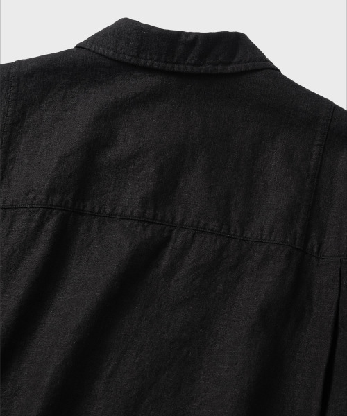 NONBLANK(ノンブランク)の「ウォッシングリネンHSシャツ_BLACK(シャツ/ブラウス・メンズ・ブラック・MEDIUM/LARGE/X-LARGE)」の7枚目の写真