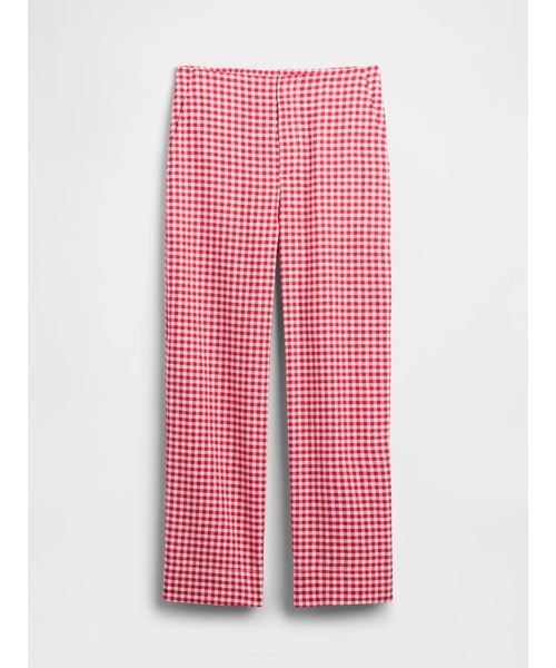 GAP(ギャップ)の「ハイライズ リネンブレンド ストレート クロップドパンツ(その他パンツ・レディース・レッド/ブラック・000/10/8/6/4/2/0/00)」の8枚目の写真