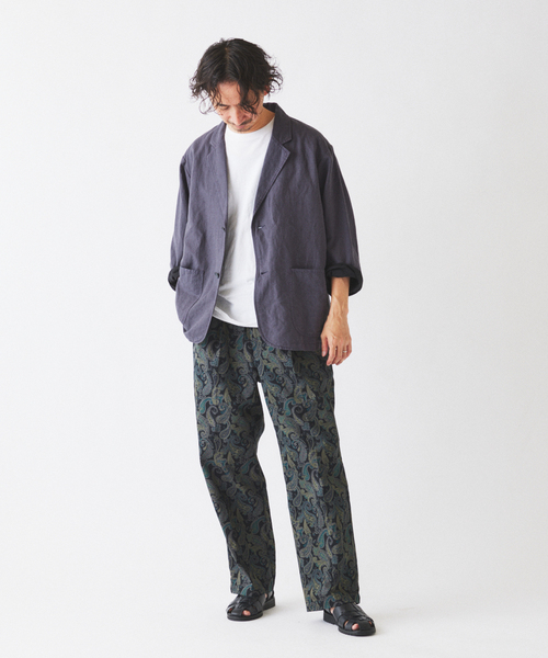 JOURNAL STANDARD relume（ジャーナルスタンダード　レリューム）の「ペイズリー カツラギ イージーパンツ（その他パンツ・メンズ・ボルドー/グリーン/ブラック・LARGE/MEDIUM）」の6枚目の写真