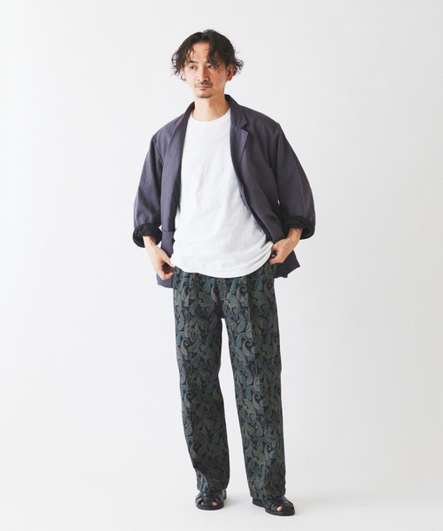 JOURNAL STANDARD relume（ジャーナルスタンダード　レリューム）の「ペイズリー カツラギ イージーパンツ（その他パンツ・メンズ・ボルドー/グリーン/ブラック・LARGE/MEDIUM）」の9枚目の写真
