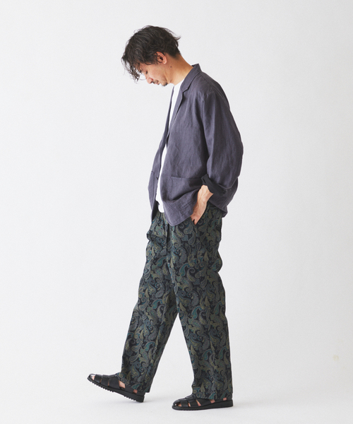 JOURNAL STANDARD relume（ジャーナルスタンダード　レリューム）の「ペイズリー カツラギ イージーパンツ（その他パンツ・メンズ・ボルドー/グリーン/ブラック・LARGE/MEDIUM）」の10枚目の写真
