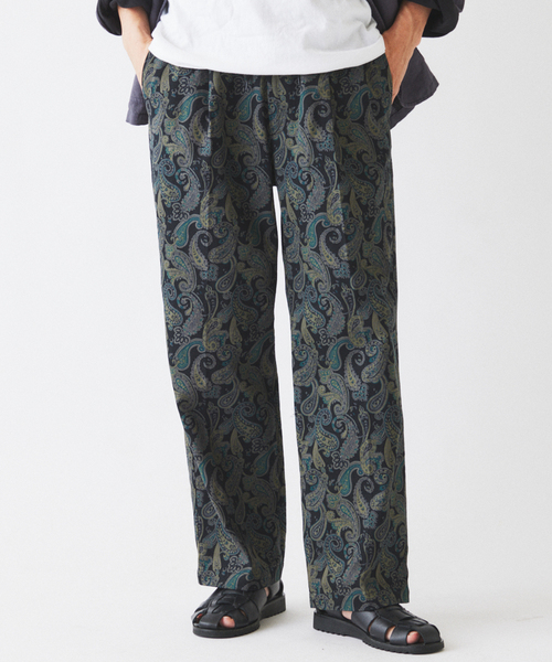 JOURNAL STANDARD relume（ジャーナルスタンダード　レリューム）の「ペイズリー カツラギ イージーパンツ（その他パンツ・メンズ・ボルドー/グリーン/ブラック・LARGE/MEDIUM）」の12枚目の写真