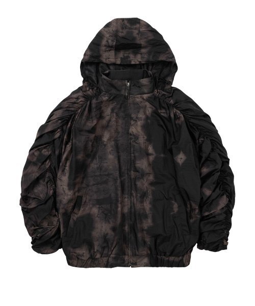 AJOBYAJO（アジョバイアジョ）の「Tie-Dye Pleats Jacket [BLACK]（ナイロンジャケット・レディース・その他・LARGE/X-LARGE）」の2枚目の写真