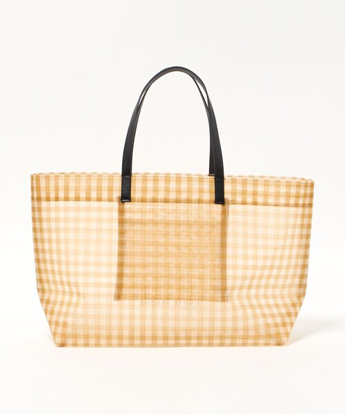 UNITED ARROWS(ユナイテッドアローズ)の「チェック メッシュ トートバッグ(トートバッグ・レディース・マスタード/ケリーグリーン・FREE)」の6枚目の写真