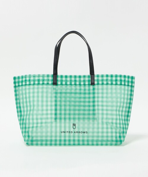 UNITED ARROWS(ユナイテッドアローズ)の「チェック メッシュ トートバッグ(トートバッグ・レディース・マスタード/ケリーグリーン・FREE)」の14枚目の写真