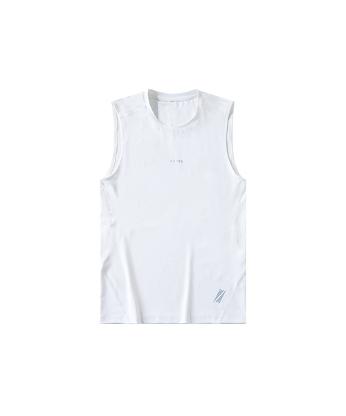 BUTTON SEOUL(ボタンソウル)の「42.195エアロテックベーススリーブレス(2カラー)(Tシャツ/カットソー・メンズ・ブラック/ホワイト・MEDIUM/LARGE/X-LARGE)」の2枚目の写真