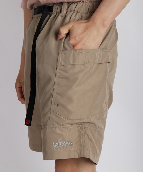 OUTDOOR PRODUCTS(アウトドアプロダクツ)の「OUTDOOR 接触冷感 ポリピーチ マルチポケット カーゴショートパンツ 膝上 速乾 UVカット 軽量(カーゴパンツ・メンズ・カーキ/ベージュ/ネイビー・LL/M/L)」の8枚目の写真