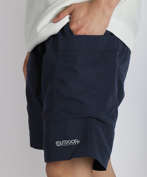OUTDOOR PRODUCTS(アウトドアプロダクツ)の「OUTDOOR 接触冷感 ポリピーチ マルチポケット カーゴショートパンツ 膝上 速乾 UVカット 軽量(カーゴパンツ・メンズ・カーキ/ベージュ/ネイビー・LL/M/L)」の17枚目の写真