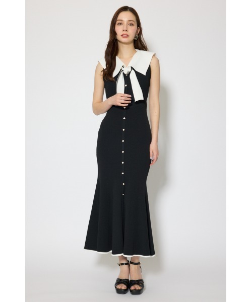 rienda(リエンダ)の「セーラーカラーニットマーメイドワンピース 春服 夏服(ワンピース・レディース・ブラウン/ミント/ブラック・FREE)」の16枚目の写真