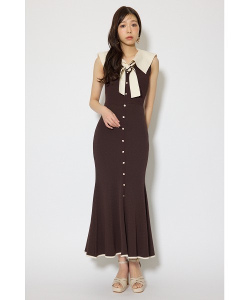 rienda(リエンダ)の「セーラーカラーニットマーメイドワンピース 春服 夏服(ワンピース・レディース・ブラウン/ミント/ブラック・FREE)」の22枚目の写真