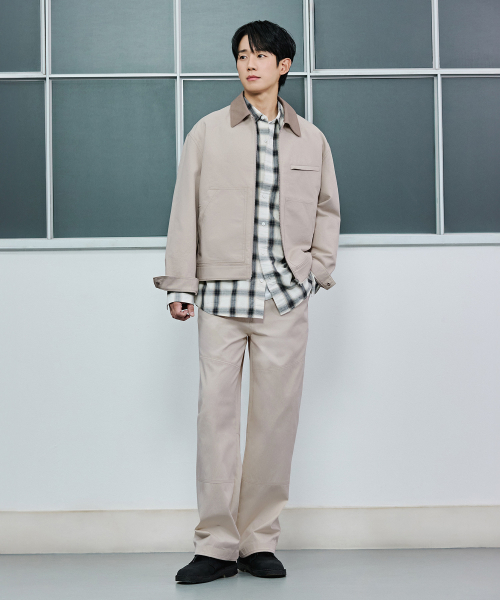 MINDBRIDGE(マインドブリッジ)の「セミワイドオックスフォードワークパンツ - 2カラー(その他パンツ・メンズ・ライトベージュ/ブラック・30/32/34/29/36)」の3枚目の写真
