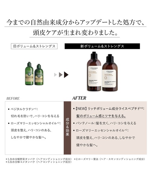 L'OCCITANE(ロクシタン)の「ボリューム&ストレングス エココンボ(詰め替え用) シャンプー&コンディショナーセット(ヘアケアキット/ギフトセット・レディース・その他・FREE)」の5枚目の写真
