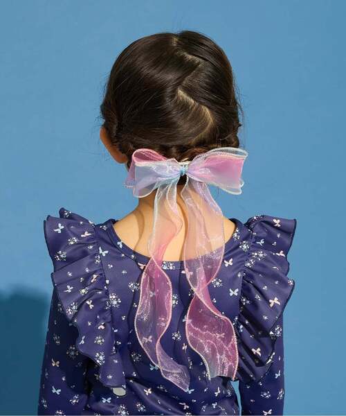 Lycee mine(リセマイン)の「オーロラビックリボンヘアクリップ【子供服】【キッズ】【女の子】(バレッタ/ヘアクリップ・キッズ・イエロー/ラベンダー/ピンク・F)」の12枚目の写真