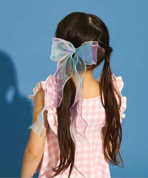 Lycee mine(リセマイン)の「オーロラビックリボンヘアクリップ【子供服】【キッズ】【女の子】(バレッタ/ヘアクリップ・キッズ・イエロー/ラベンダー/ピンク・F)」の15枚目の写真