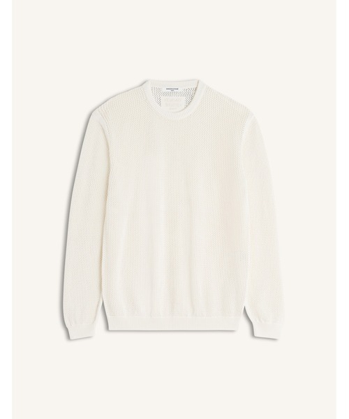 Maison Kitsune(メゾンキツネ)の「OPEN KNIT COTTON JUMPER(ニット/セーター・メンズ・オフホワイト・L/M/S)」の1枚目の写真