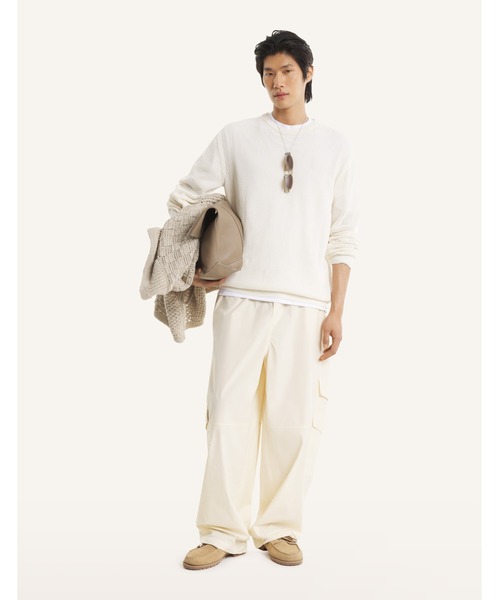 Maison Kitsune(メゾンキツネ)の「OPEN KNIT COTTON JUMPER(ニット/セーター・メンズ・オフホワイト・L/M/S)」の3枚目の写真