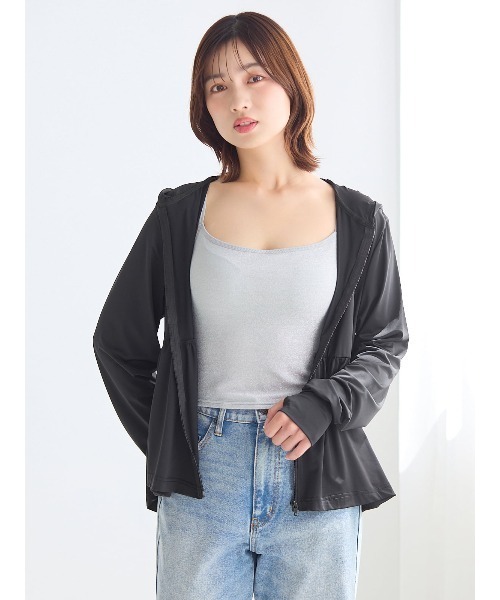tutuanna（チュチュアンナ）の「[水陸両用]フレアフリルUVカットパーカー(ノーマル丈)（パーカー・レディース・ブラック/サックスブルー/ホワイト・L/M）」の16枚目の写真