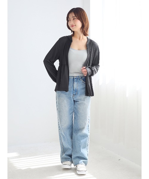 tutuanna（チュチュアンナ）の「[水陸両用]フレアフリルUVカットパーカー(ノーマル丈)（パーカー・レディース・ブラック/サックスブルー/ホワイト・L/M）」の18枚目の写真