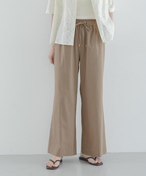 URBAN RESEARCH Sonny Label(アーバンリサーチサニーレーベル)の「ハイスペイージーセミワイドパンツ(その他パンツ・レディース・ブラック/アイボリー/ベージュ・36/38)」の1枚目の写真