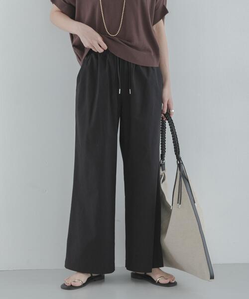 URBAN RESEARCH Sonny Label(アーバンリサーチサニーレーベル)の「ハイスペイージーセミワイドパンツ(その他パンツ・レディース・ブラック/アイボリー/ベージュ・36/38)」の14枚目の写真