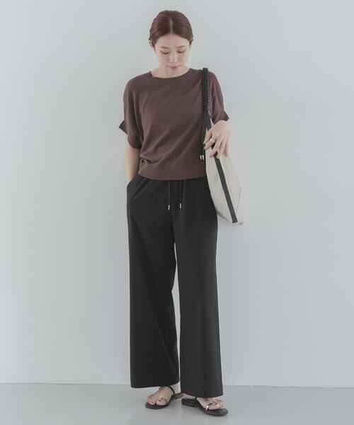 URBAN RESEARCH Sonny Label(アーバンリサーチサニーレーベル)の「ハイスペイージーセミワイドパンツ(その他パンツ・レディース・ブラック/アイボリー/ベージュ・36/38)」の17枚目の写真