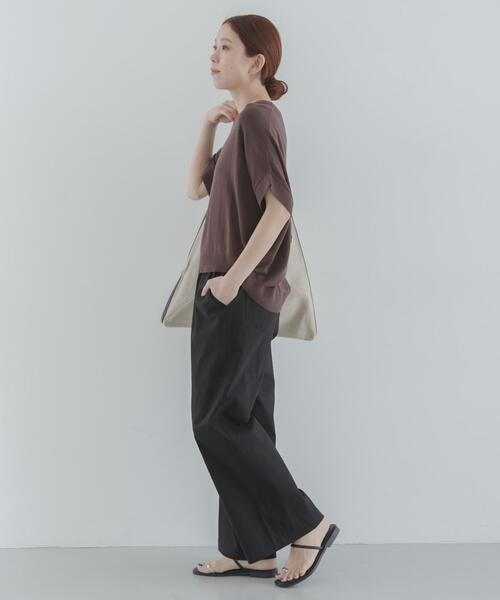 URBAN RESEARCH Sonny Label(アーバンリサーチサニーレーベル)の「ハイスペイージーセミワイドパンツ(その他パンツ・レディース・ブラック/アイボリー/ベージュ・36/38)」の18枚目の写真
