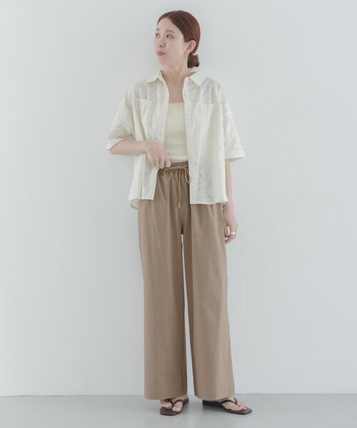URBAN RESEARCH Sonny Label(アーバンリサーチサニーレーベル)の「ハイスペイージーセミワイドパンツ(その他パンツ・レディース・ブラック/アイボリー/ベージュ・36/38)」の14枚目の写真