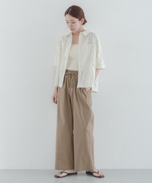 URBAN RESEARCH Sonny Label(アーバンリサーチサニーレーベル)の「ハイスペイージーセミワイドパンツ(その他パンツ・レディース・ブラック/アイボリー/ベージュ・36/38)」の15枚目の写真