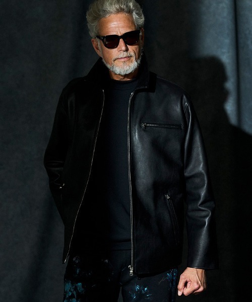 ACANTHUS(アカンサス)の「mj11561-Leather Collor Riders Jacket レザーカラーライダースジャケット(L2602)(ライダースジャケット・メンズ・ブラック/キャメル・XL/L/M/S)」の8枚目の写真