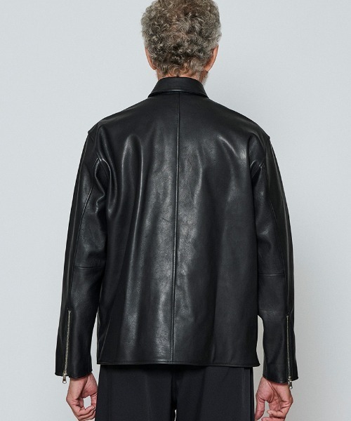 ACANTHUS(アカンサス)の「mj11561-Leather Collor Riders Jacket レザーカラーライダースジャケット(L2602)(ライダースジャケット・メンズ・ブラック/キャメル・XL/L/M/S)」の15枚目の写真